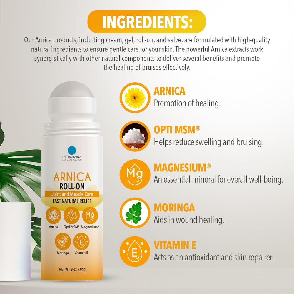 Dr. Robaina Arnica Roll-On gym bag essential for post-workout care.