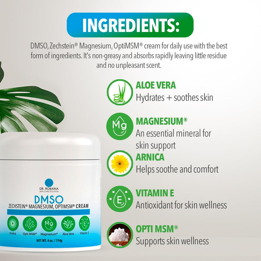 US made Dr Robaina DMSO Cream packaging signaling quality control.