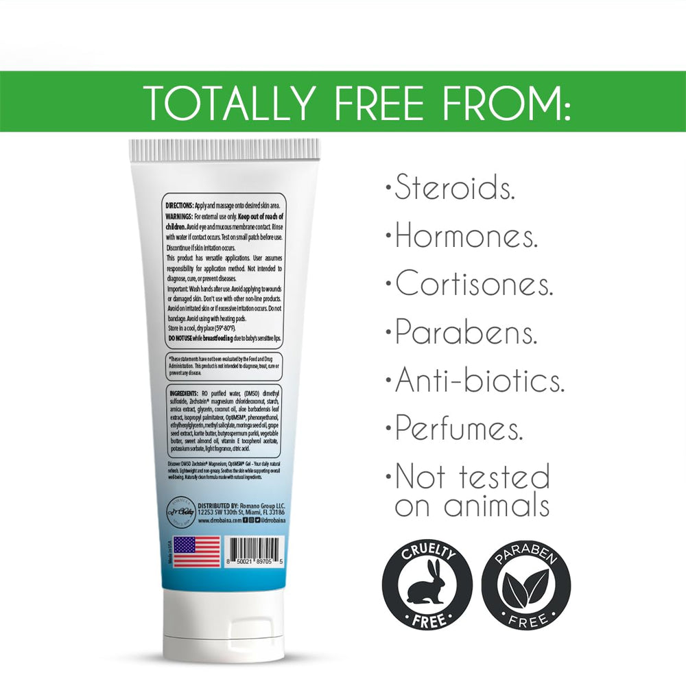 Dr. Robaina DMSO Gel Aloe Vera visuals indicating skin nourishment