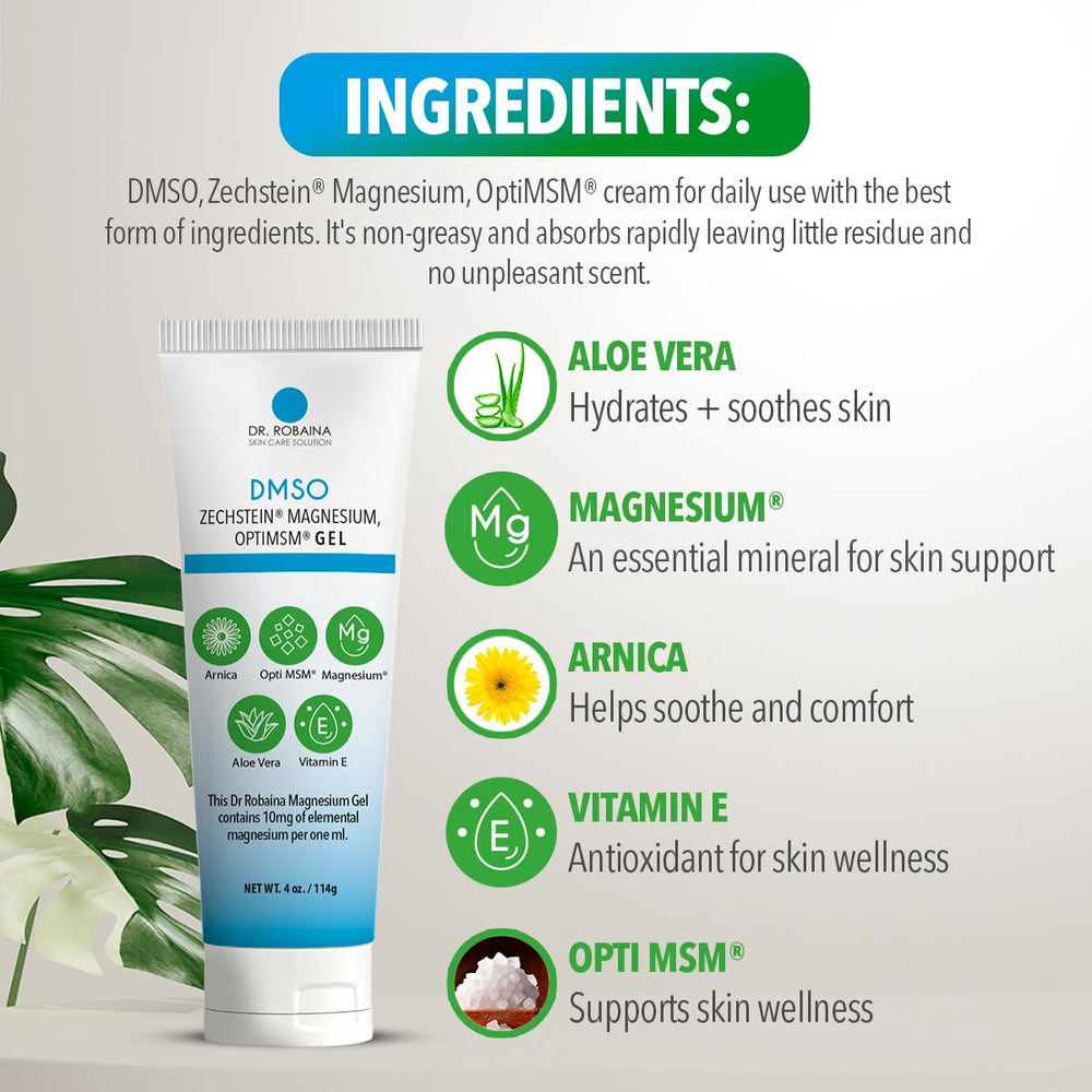 Dr. Robaina DMSO Gel 4 oz USA-made bottle ready for routine care