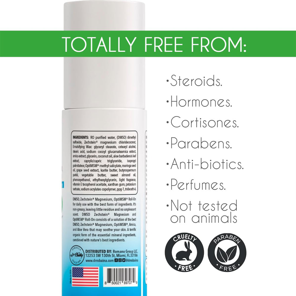 Dr. Robaina DMSO Roll-On leaves a clean, non-greasy finish after activity.