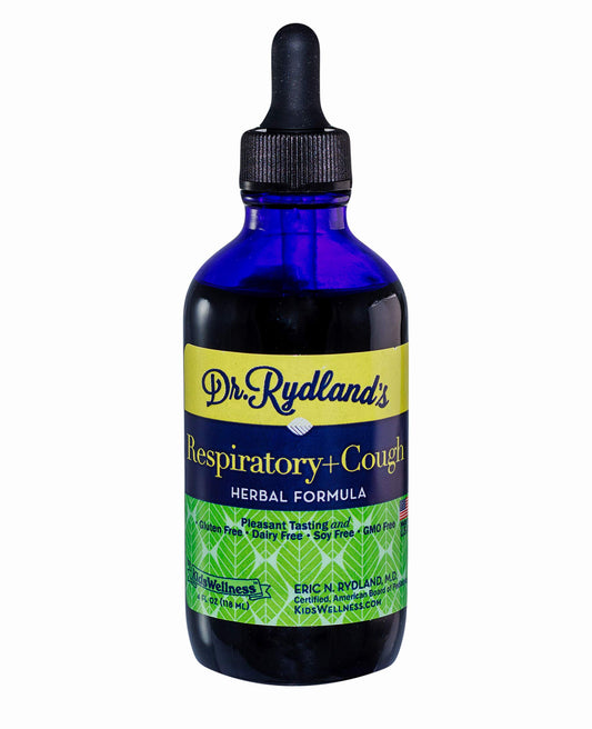 Dr. Rydland's Herbal Supplement bottle with respiratory support formula for daily wellness.