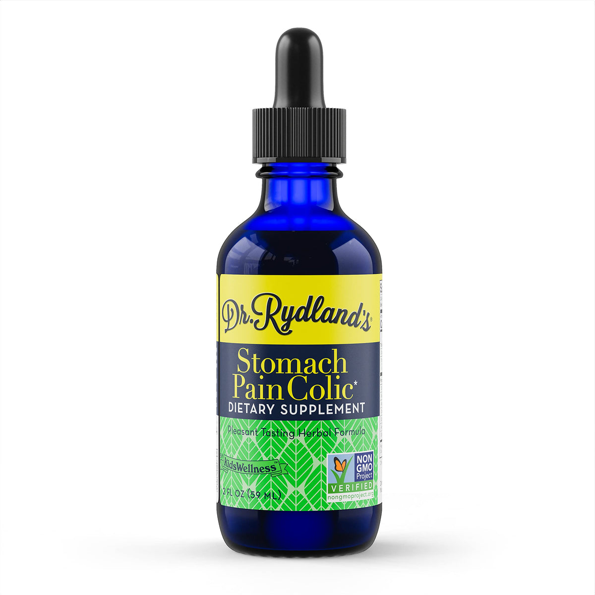 Dr. Rydland's Pleasant Tasting Stomach and Colic bottle for gentle temporary discomfort.
