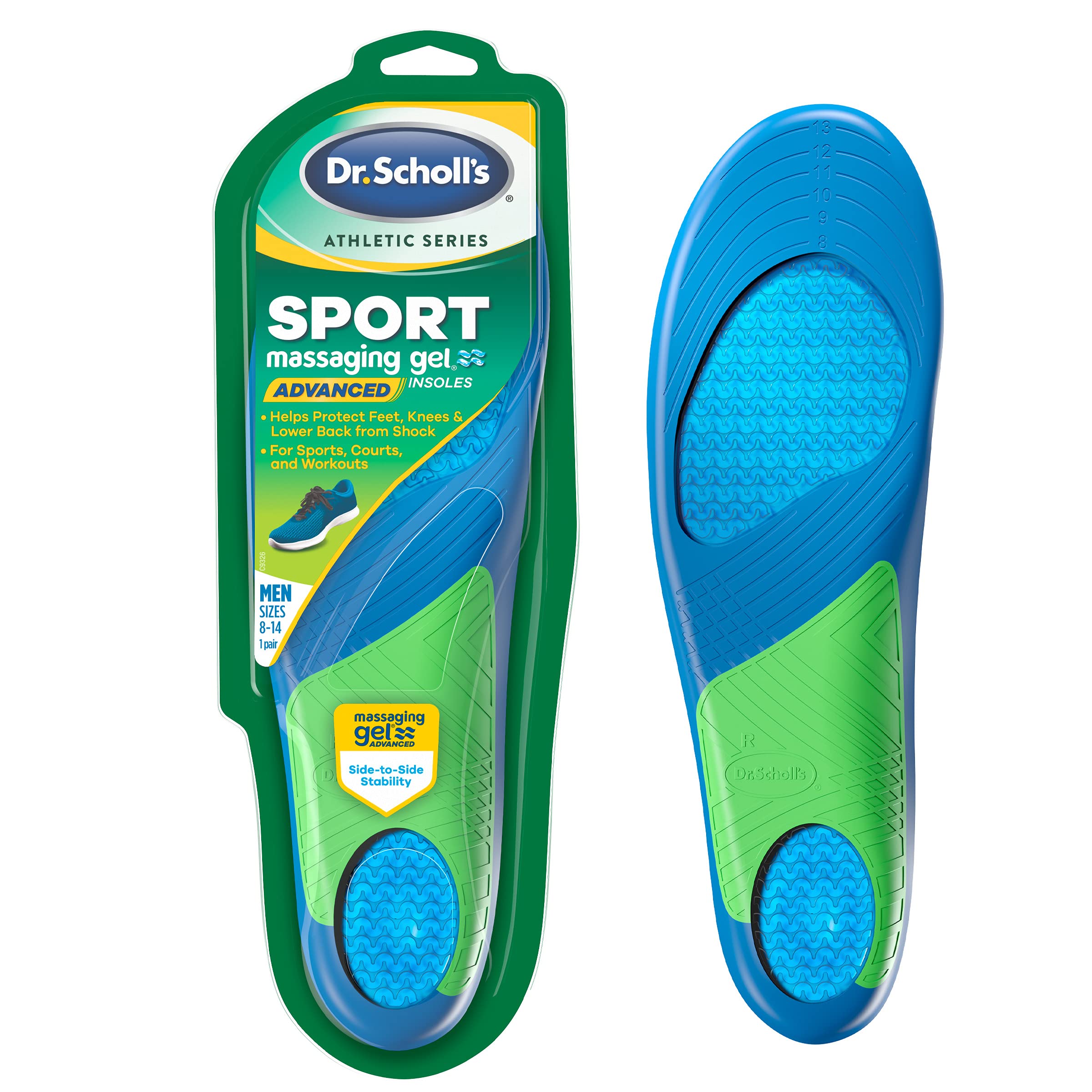 Dr. Scholl's Sport Insoles highlight arch-support for foot stability during workouts