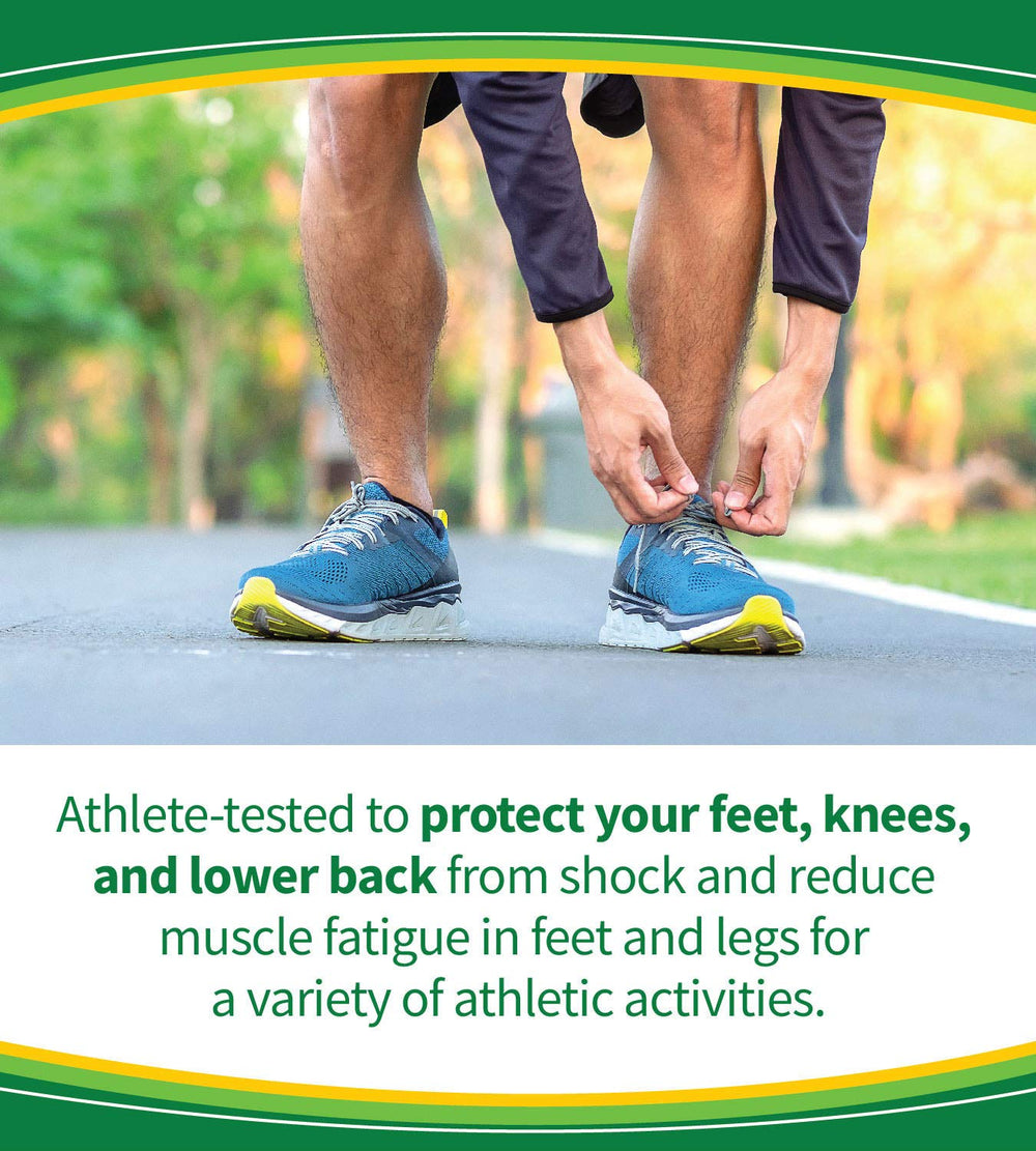 Dr. Scholl's insoles with rugged construction withstand multi-sport use