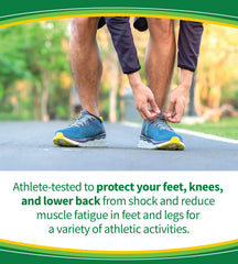 Dr. Scholl's insoles with rugged construction withstand multi-sport use