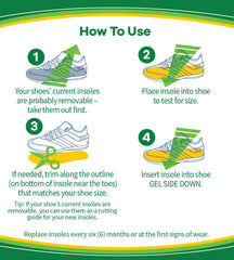 Dr. Scholl's insoles trim-to-fit design allows customization for your shoes