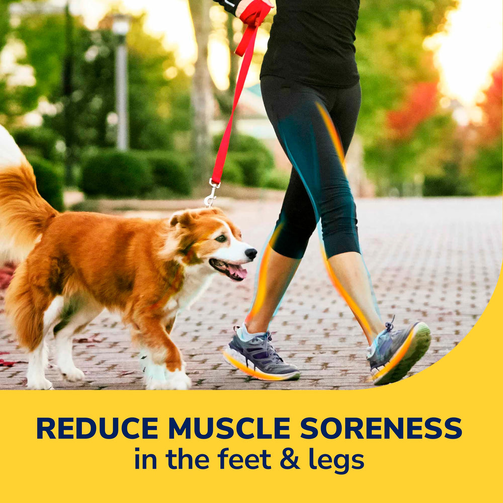 Dr. Scholl's Walk Longer insole fit-guide highlights easy trimming for any shoe.