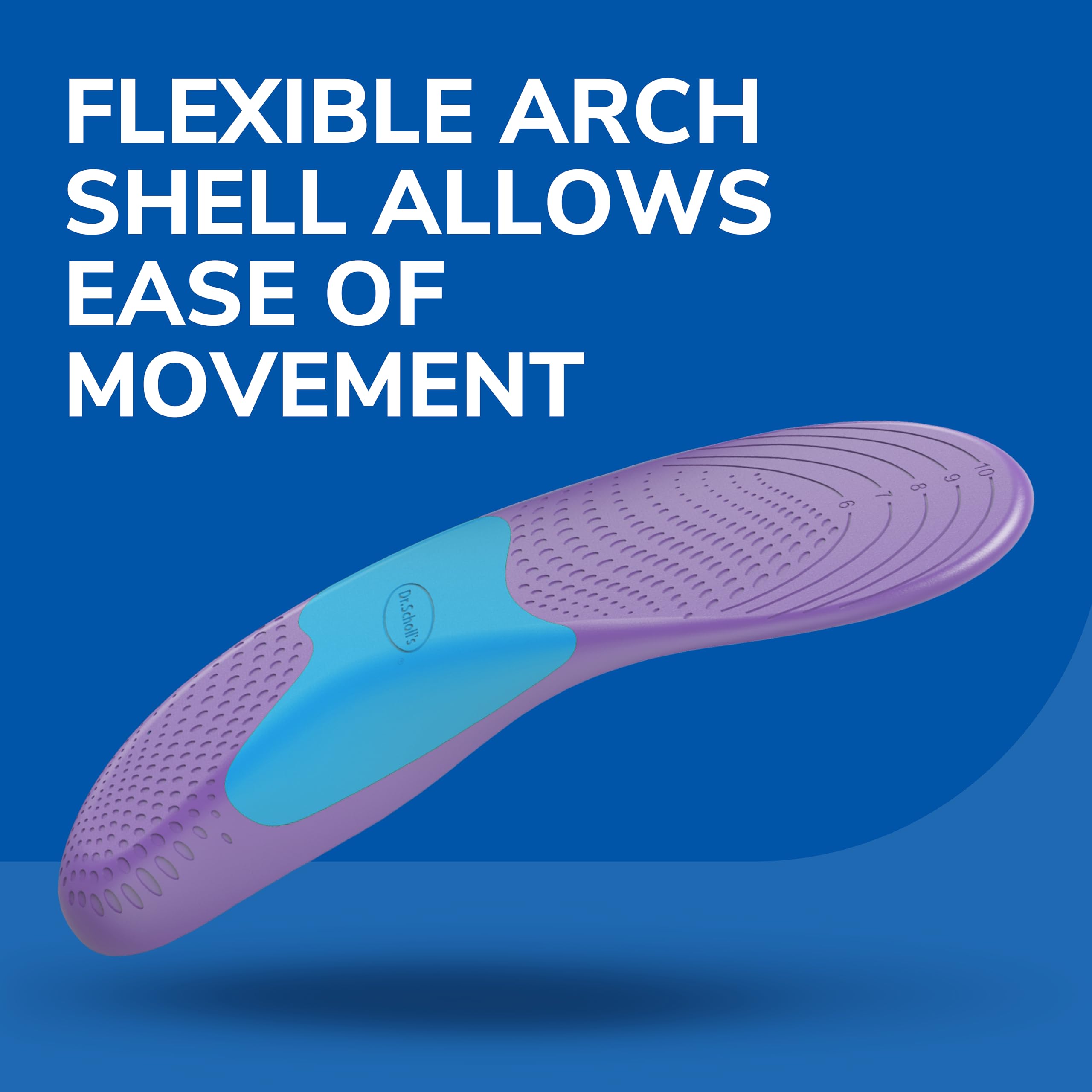 Dr. Scholl's Walk Longer plush foam cushioning reduces fatigue with every step.