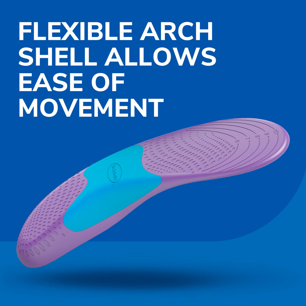 Dr. Scholl's Walk Longer plush foam cushioning reduces fatigue with every step.