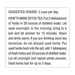 Dr. Schulze's Detox Tea cup steam evokes relaxation and potential digestive comfort after meals.
