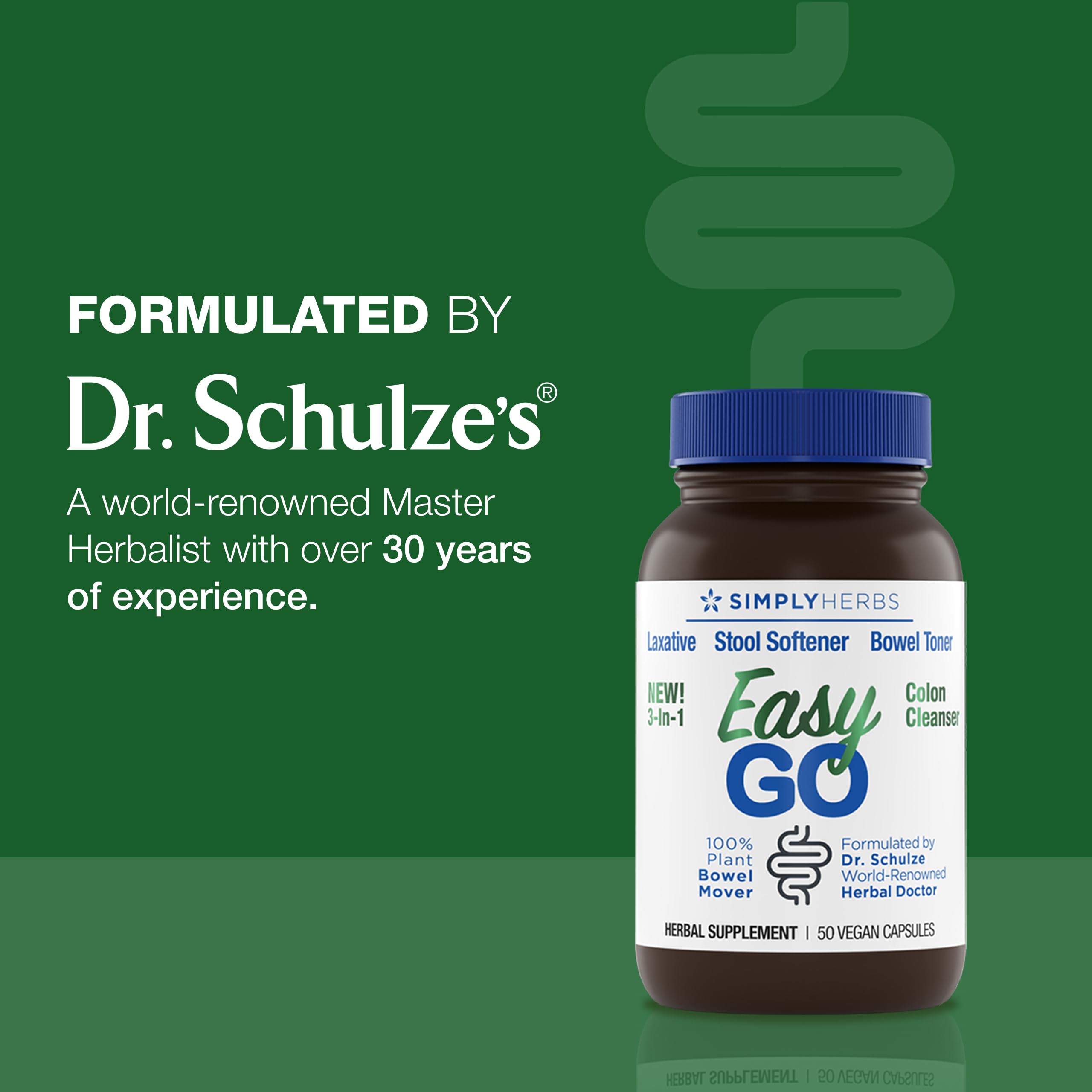 Dr. Schulze's Easy Go daily-use concept shown with capsules ready for routine