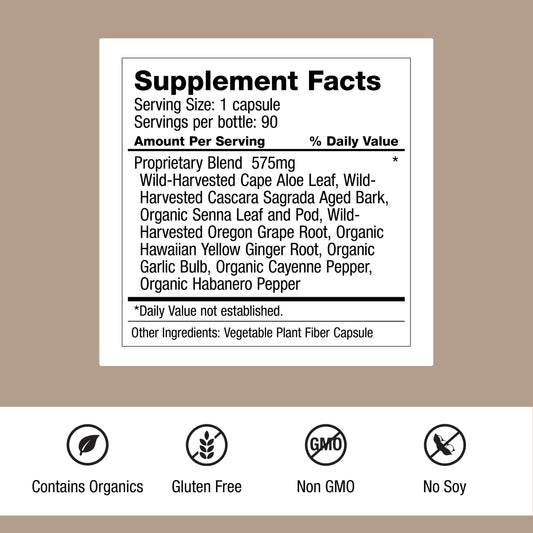 Close-up of capsules highlighting vegan, gluten-free formula for natural gut support.