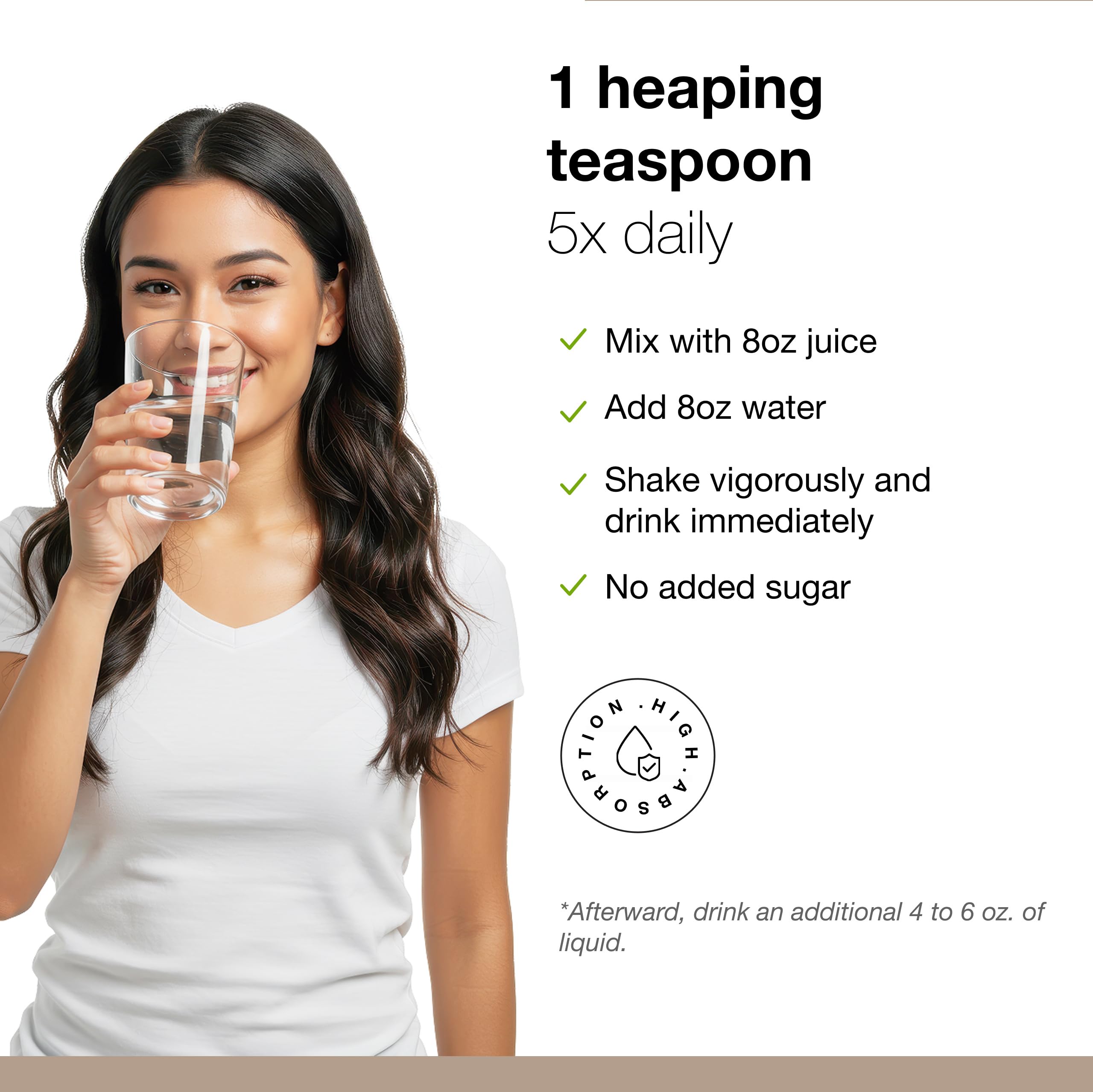 Teaspoon dosage visual for Dr Schulze s Intestinal Formula 2.