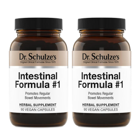 Dr. Schulze's Intestinal Formula 1 bottle for daily gut balance and gentle cleanse