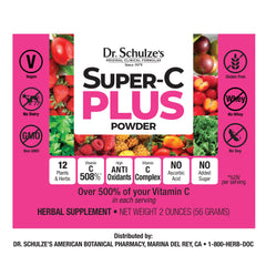 Dr. Schulze's Super-C Plus dissolving in water for easy daily use