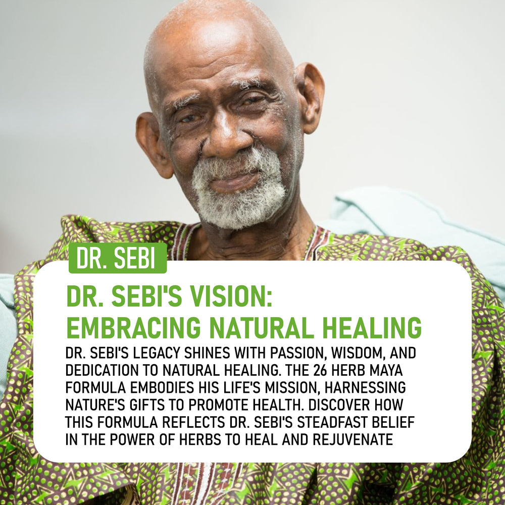 Dr. Sebi Maya Formula herbal blend ingredients close-up featuring sarsaparilla and burdock