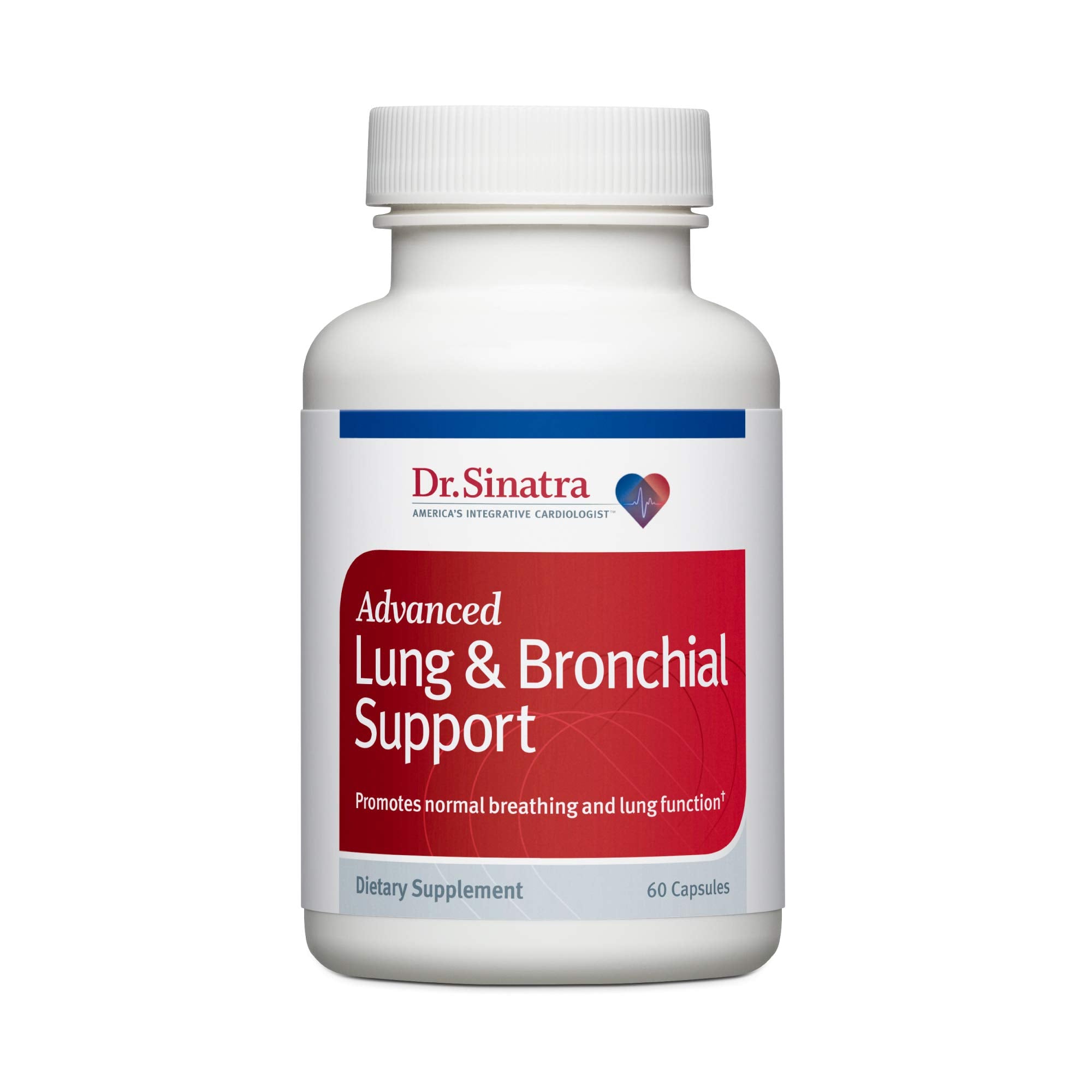 Dr. Sinatra Advanced Lung bottle with capsules supporting clear airways and respiratory comfort.