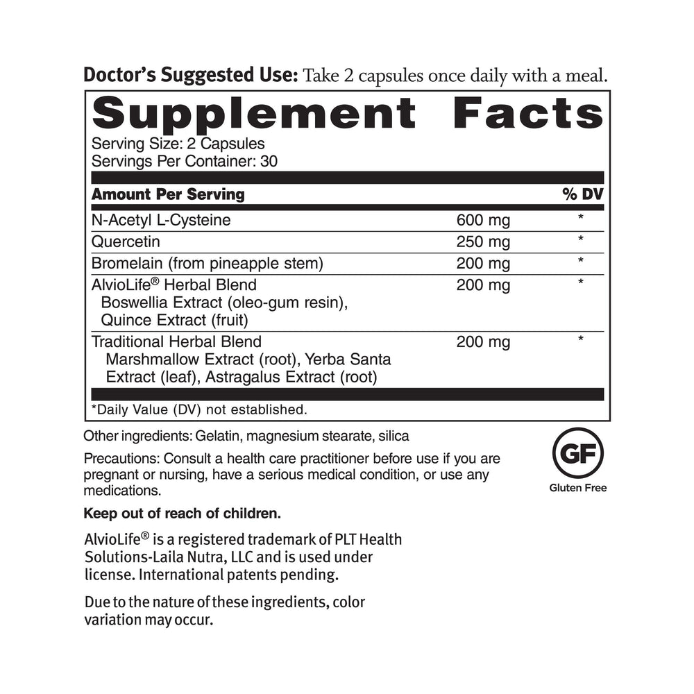 Dr. Sinatra Advanced Lung capsules closeup highlighting natural ingredients for seasonal breathing support.