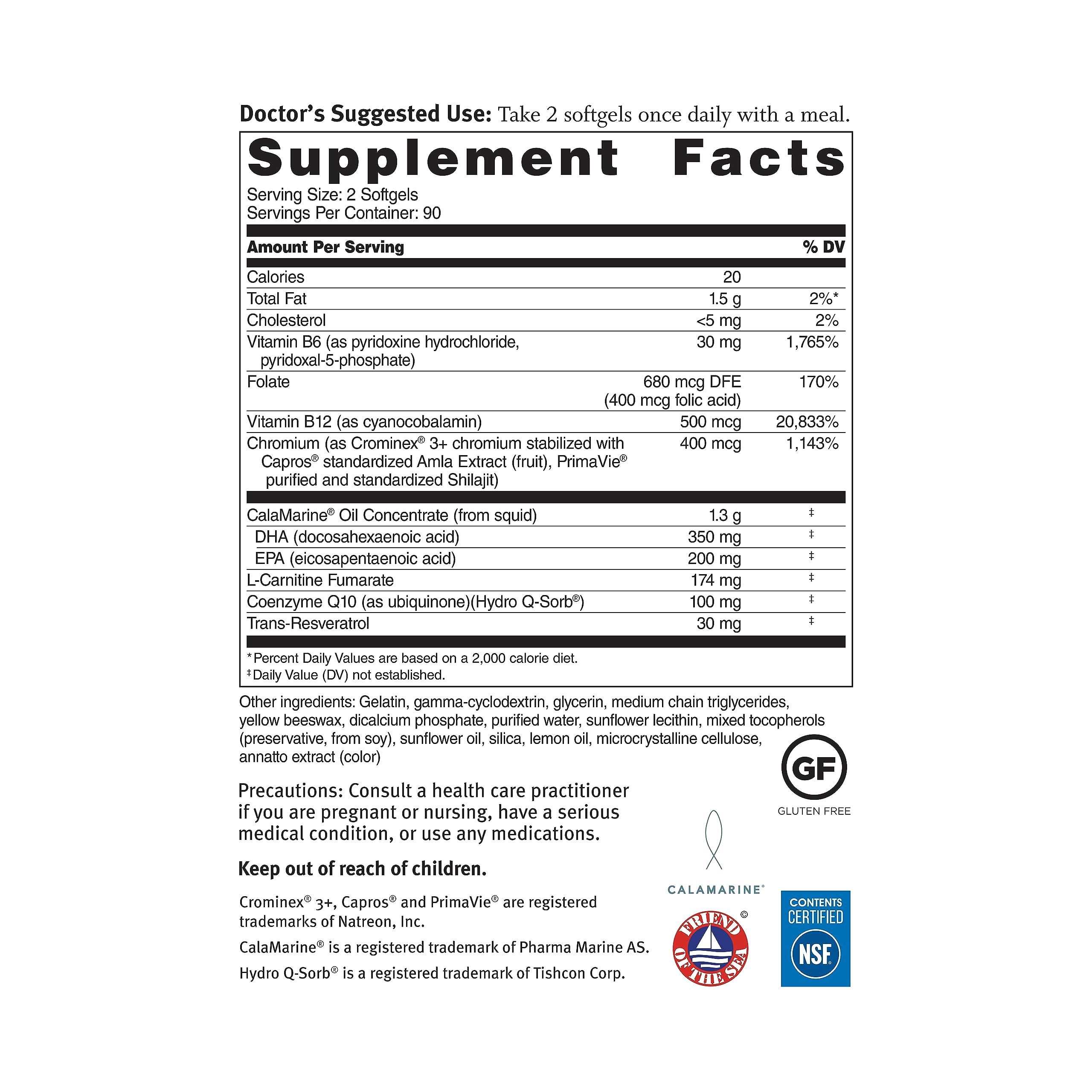 Dr. Sinatra Omega Q Plus 100 Resveratrol softgels close-up for daily use