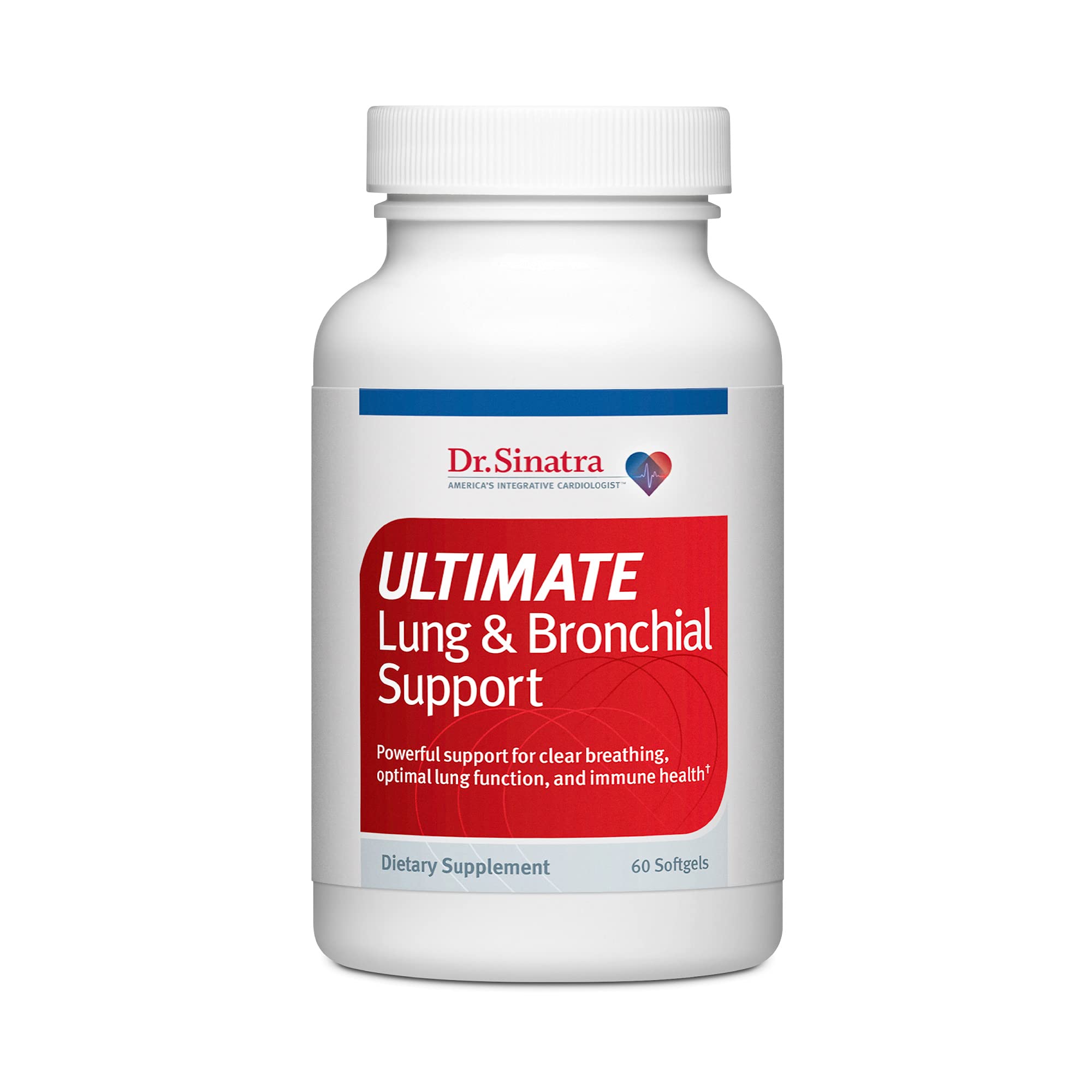 Dr. Sinatra Ultimate Lung bottle front promoting clear breathing support.