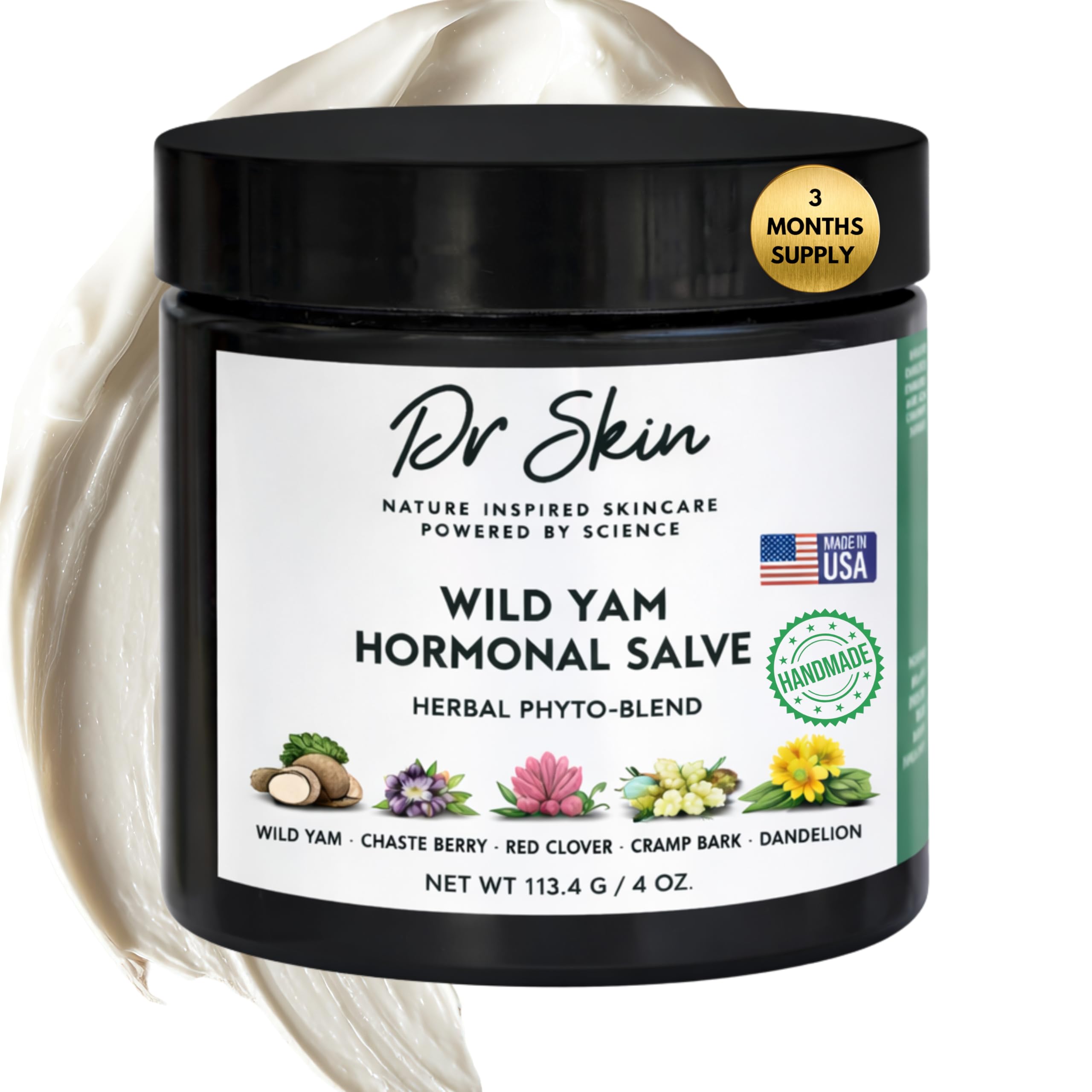 Dr Skin Organic Wild Yam Cream bottle supports daily hormonal comfort