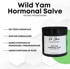 Dr Skin Organic Wild Yam Cream ingredients close-up highlighting dandelion