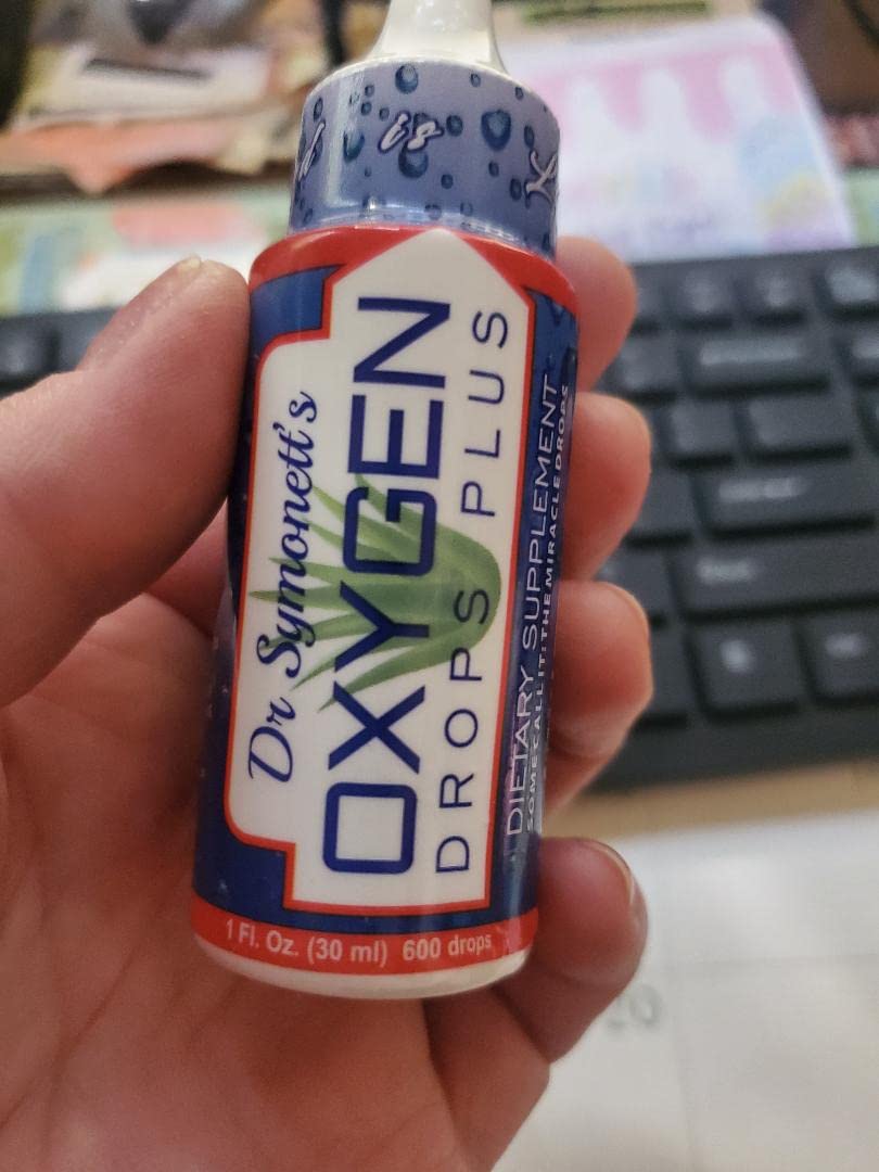 Dr Symonetts Oxygen Drops Plus packaging in clean setup