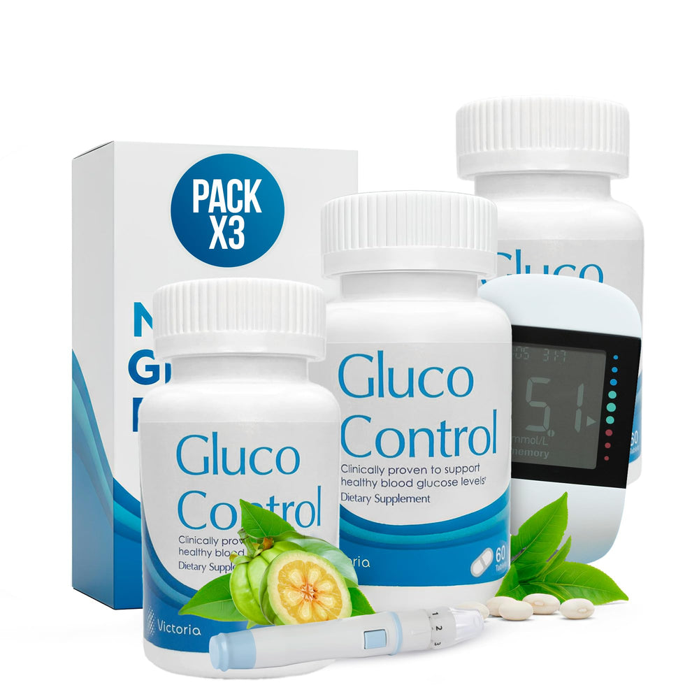 Dr. T Gluco Control bottle on wood table for daily metabolic support.