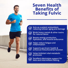 Glass with Dr. Tennant's Fulvic concentrate mixed in water for easy daily intake
