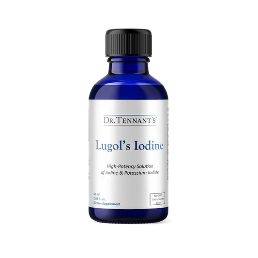 Dr. Tennant's liquid Lugol's iodine drops bottle for thyroid support