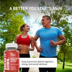 Dr. Tobias Apple Cider Vinegar Gummies packaging highlighting key benefits.