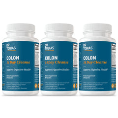 Dr. Tobias Colon Cleanse bottle with capsules supports gentle daily cleansing