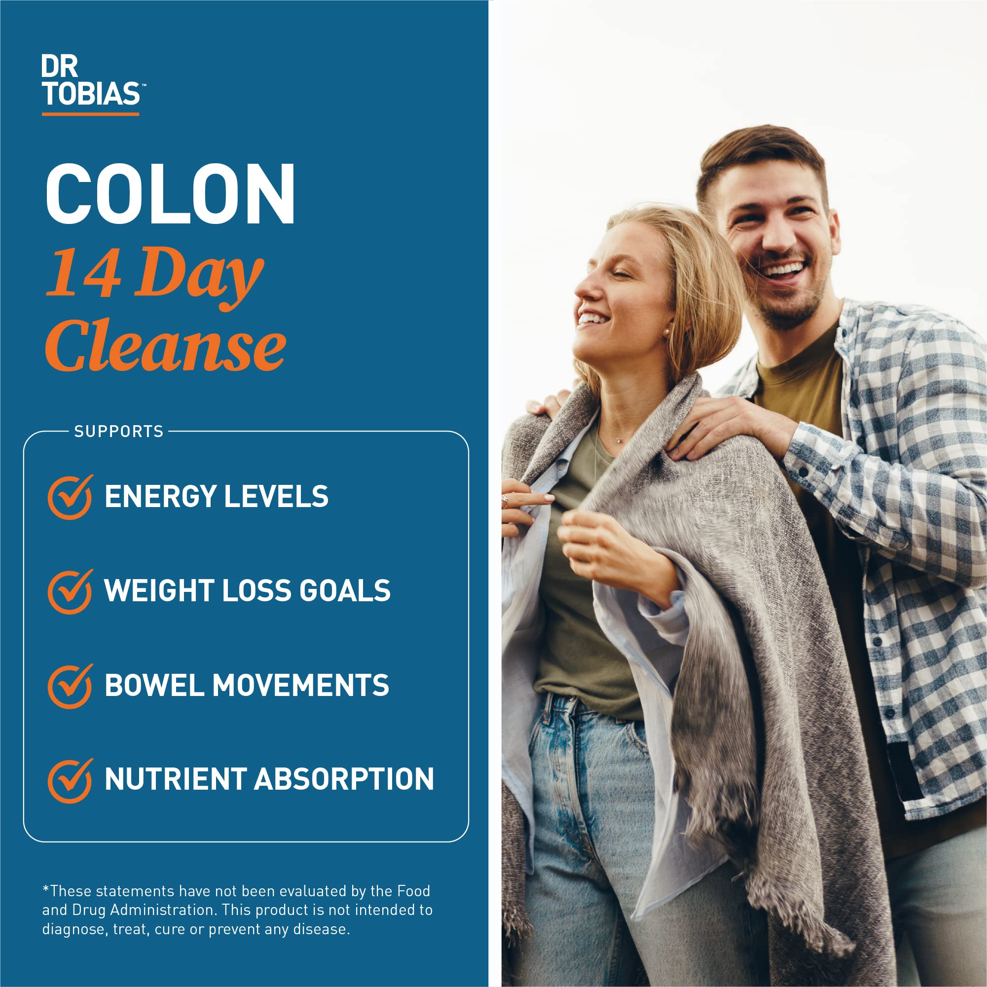 Dr. Tobias Colon Cleanse capsules close-up highlighting compact daily capsules