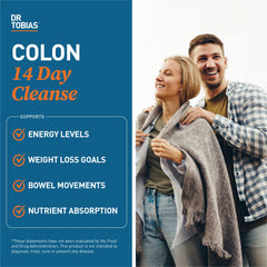 Dr. Tobias Colon Cleanse capsules close-up highlighting compact daily capsules