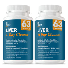 Dr. Tobias Liver 21 Day Cleanse bottle front showing premium liver support