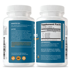 Back view with usage guidance on Dr. Tobias Prebiotics Digestive Support.