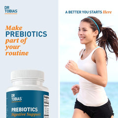 Packaging box for Dr. Tobias Prebiotics Digestive Support communicates quality.