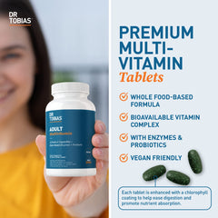 Dr. Tobias vegan multivitamin ingredients list emphasizing plant-based formula
