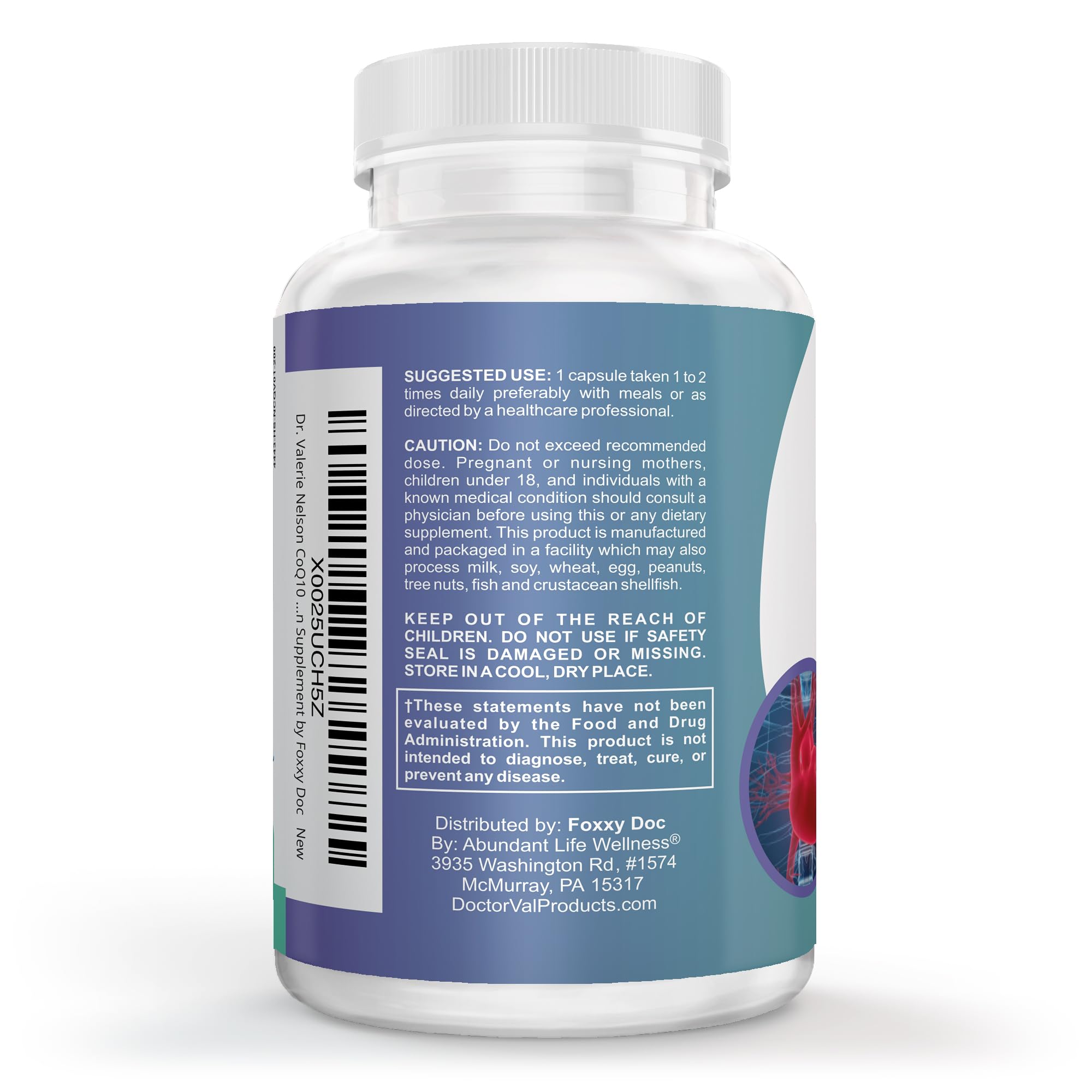 Dr. Valerie Nelson CoQ10 quick absorption capsules for daily energy
