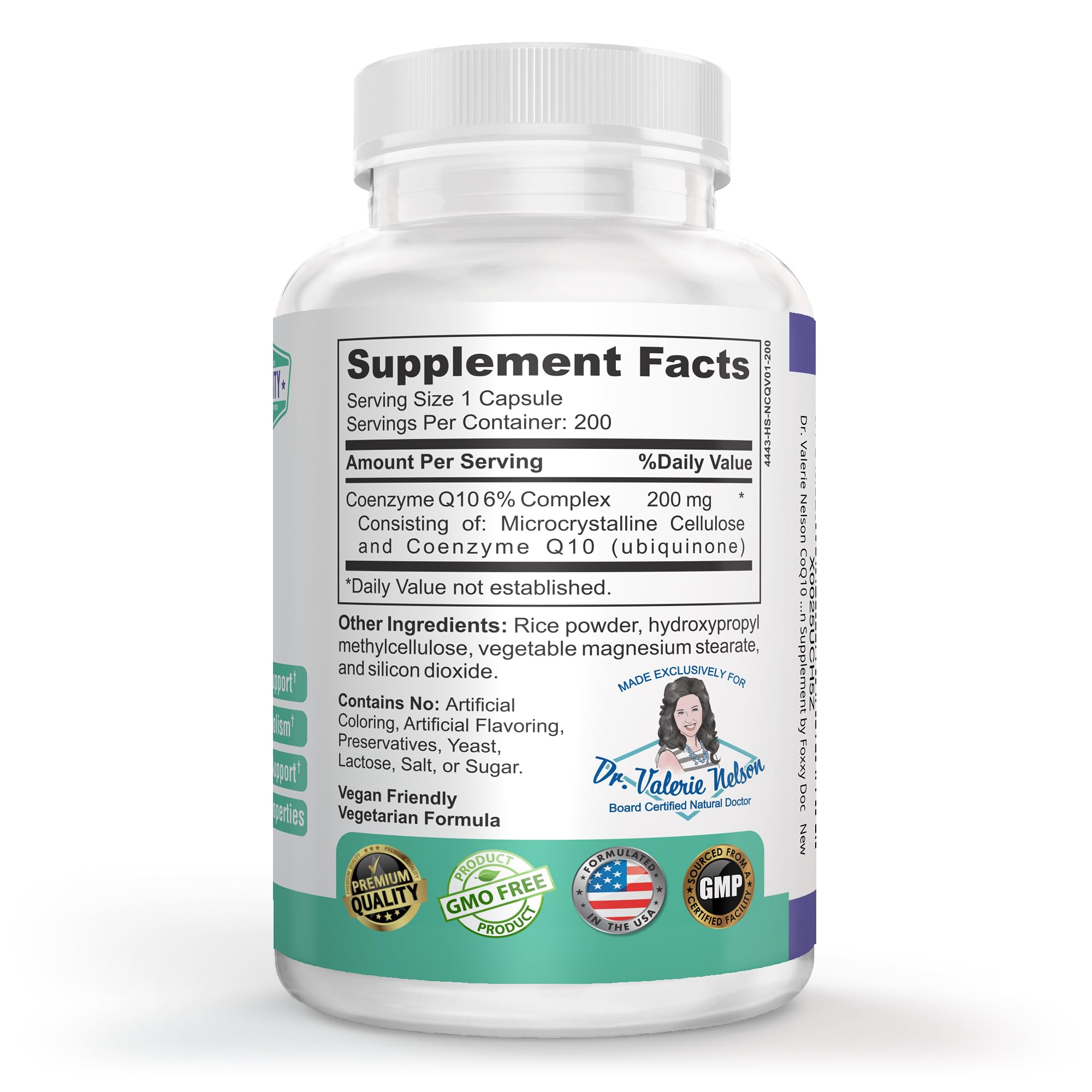 Dr. Valerie Nelson CoQ10 vegan capsules for cellular vitality