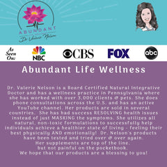 Home shelf display of Dr. Valerie Nelson Wellness Booster for family use.