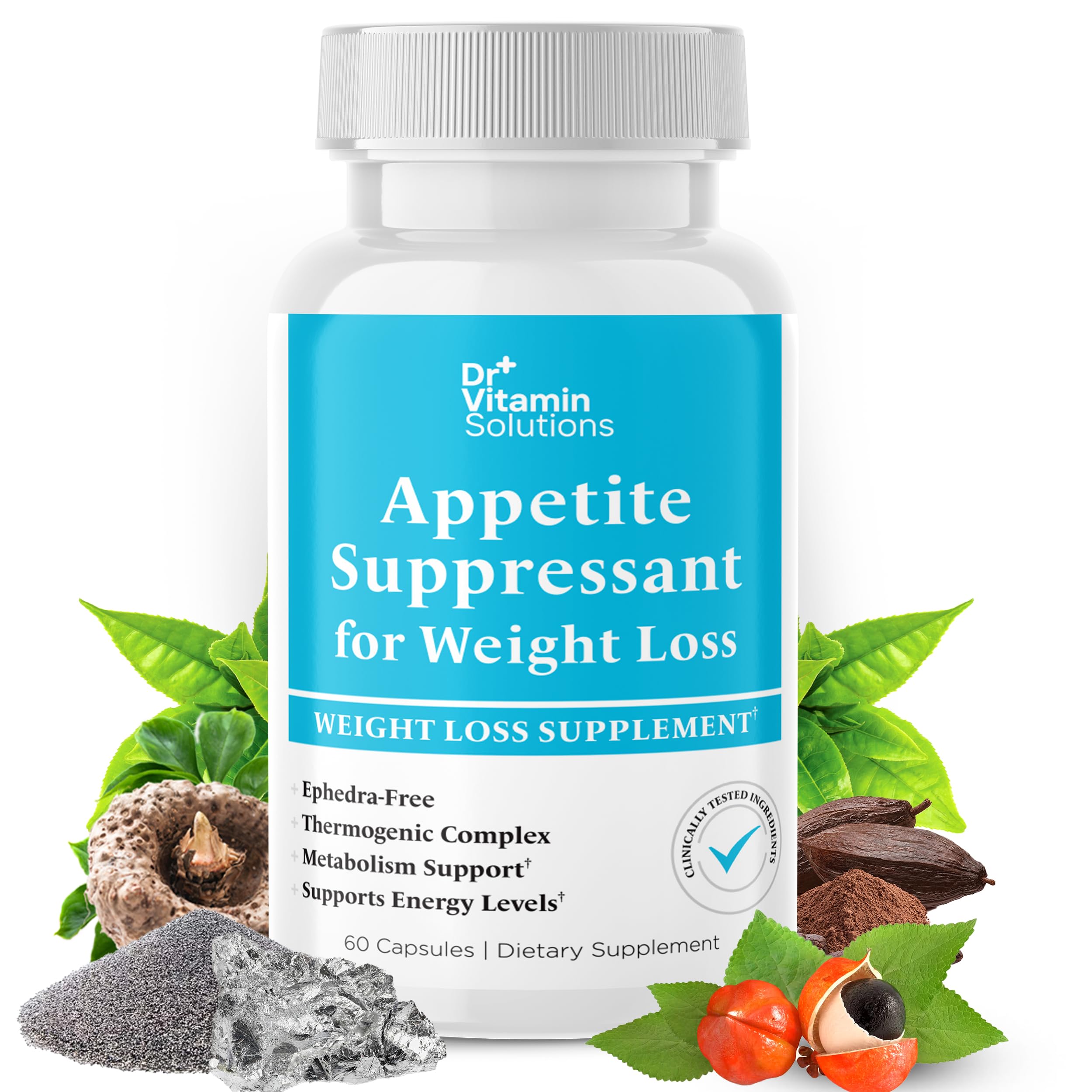 DR VITAMIN SOLUTIONS appetite suppressant bottle supports natural cravings control