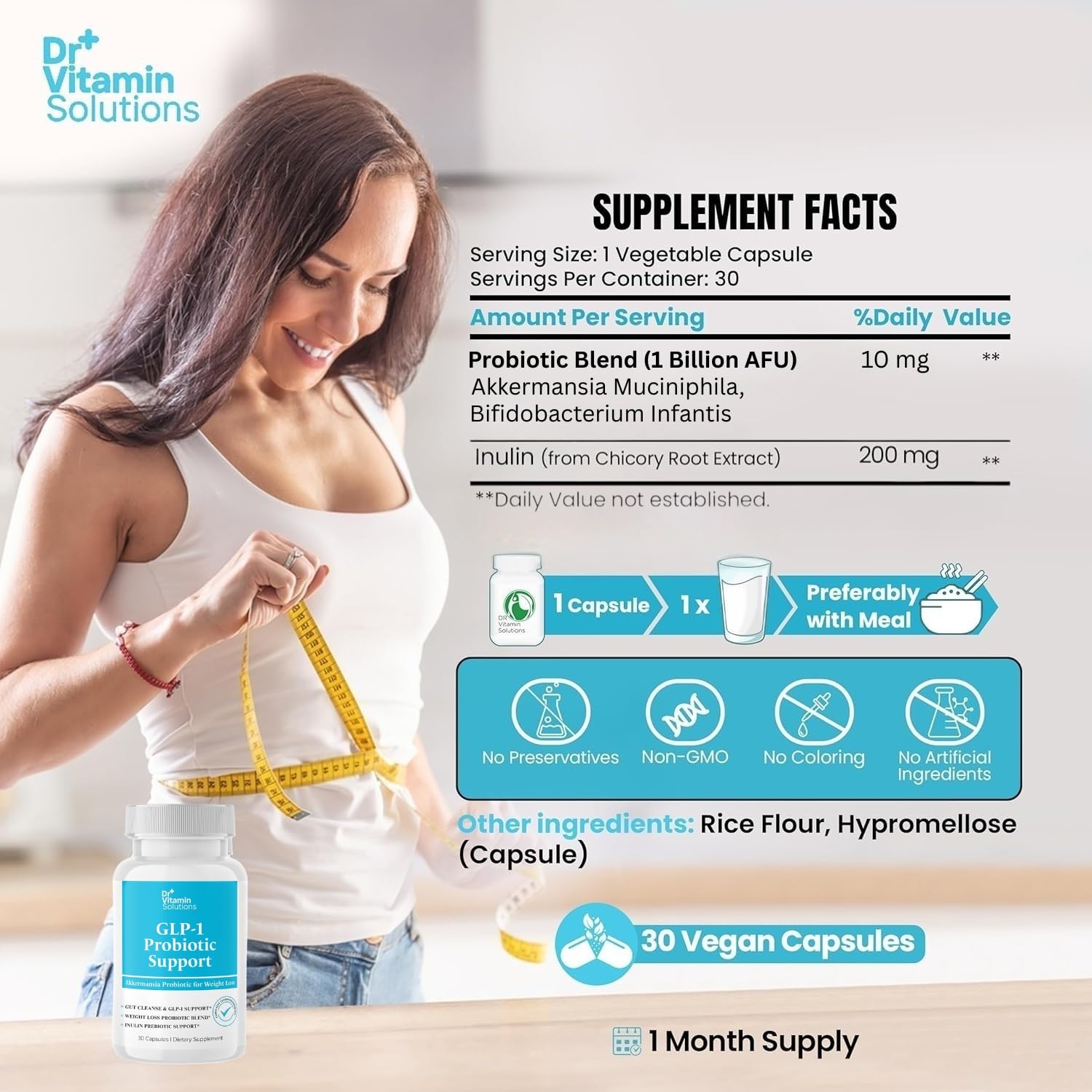 DR VITAMIN SOLUTIONS Bifidobacterium infantis bottle signals gentle gut balance