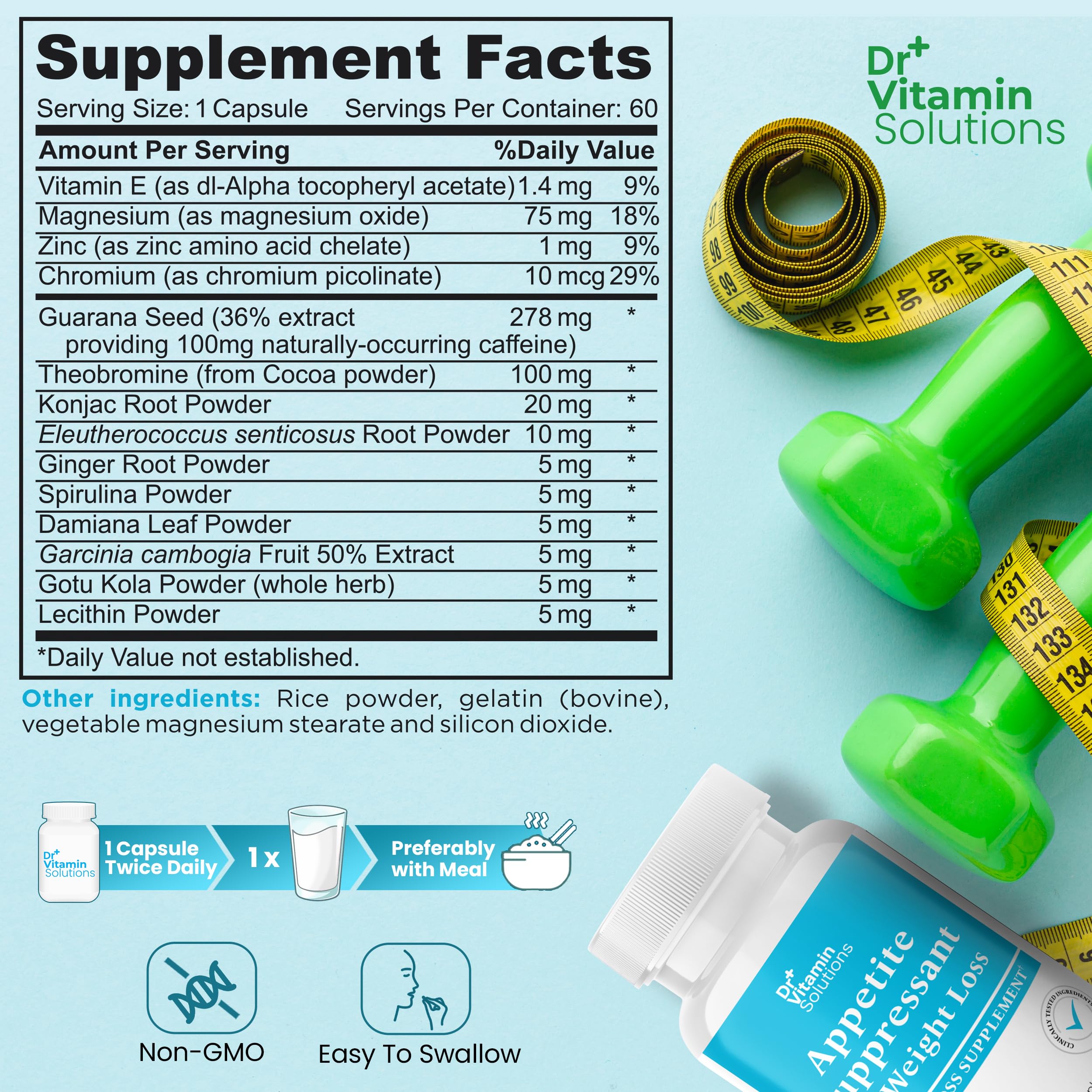 DR VITAMIN SOLUTIONS Garcinia capsule supports appetite control