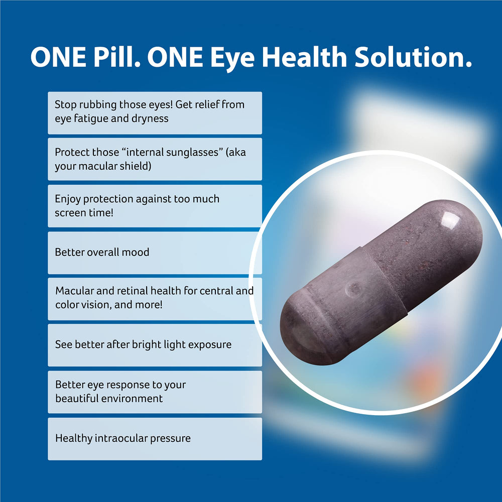 DR.WHITAKER Vision Essentials Ultra ingredients list shows Lutemax lutein and Bilberry extract.