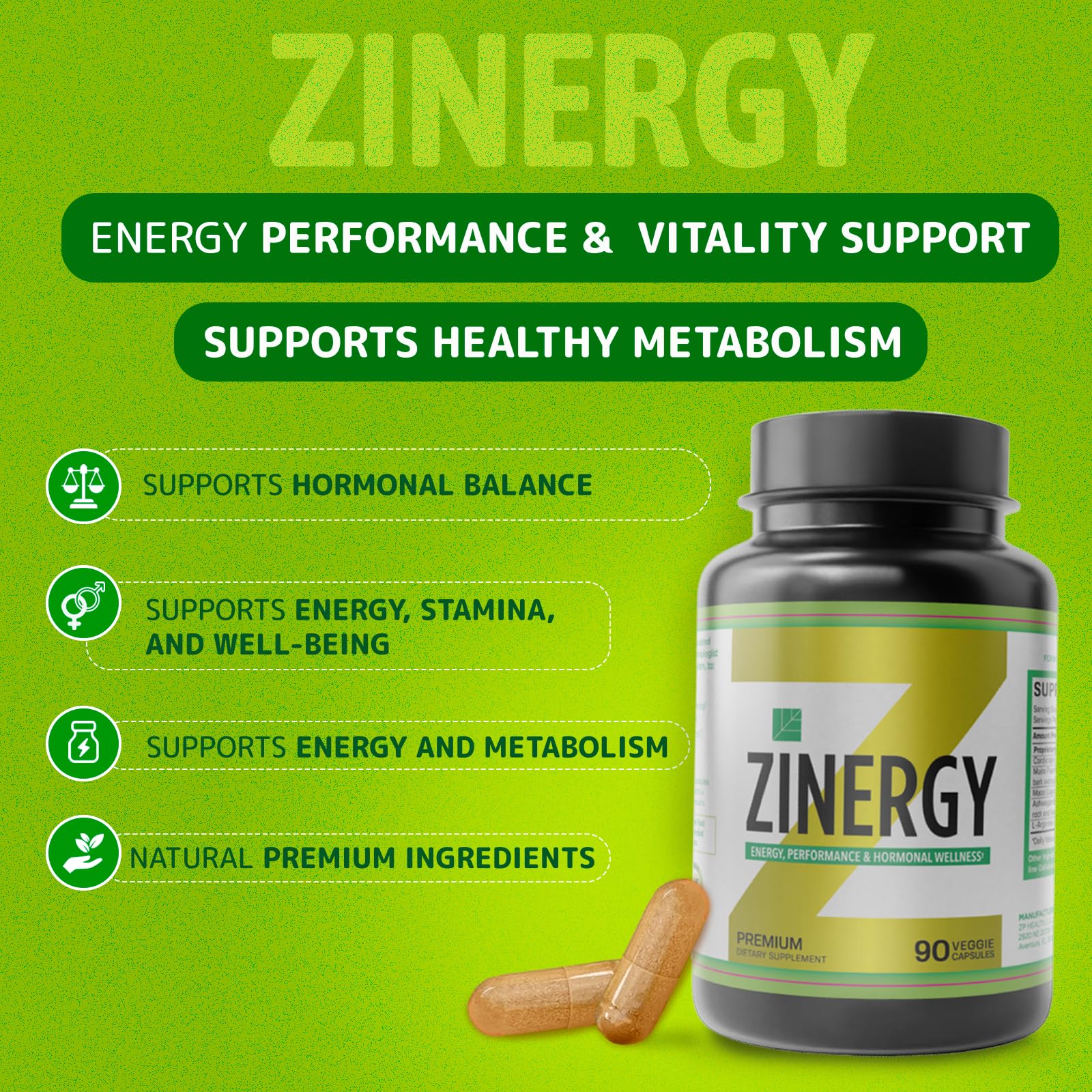 Dr. Zisman Zinergy bottle with gym accessories for daily fitness routine.