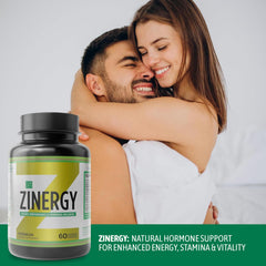 Dr. Zisman Zinergy box and capsules on clean surface suggesting everyday use.