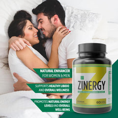 Dr. Zisman Zinergy pills on kitchen counter ready for morning regimen to start daily vitality.