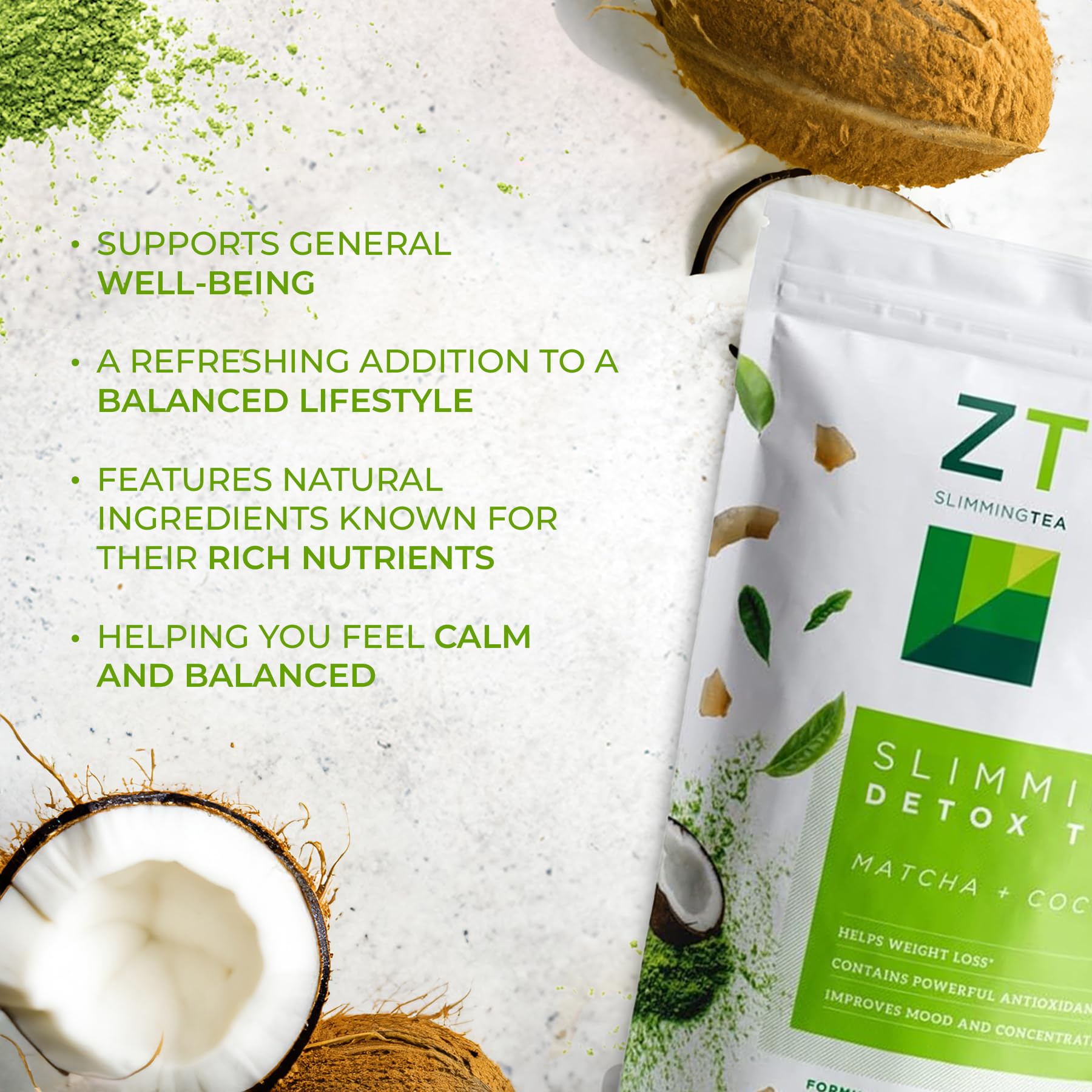 Dr. Zisman ZT Slimming Tea antioxidant-rich leaf close-up.